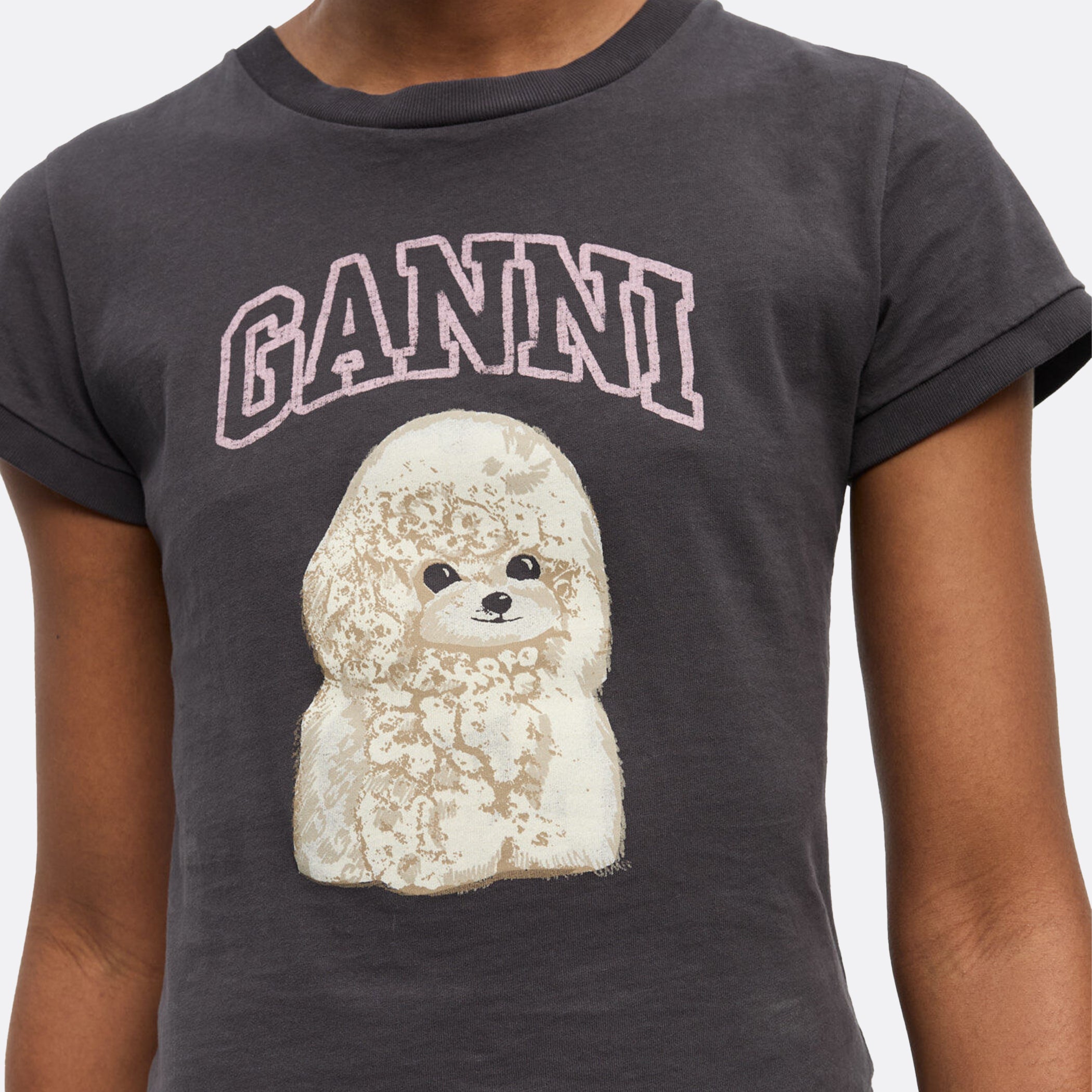 GANNI Basic Poodle Baby Fit T-shirt