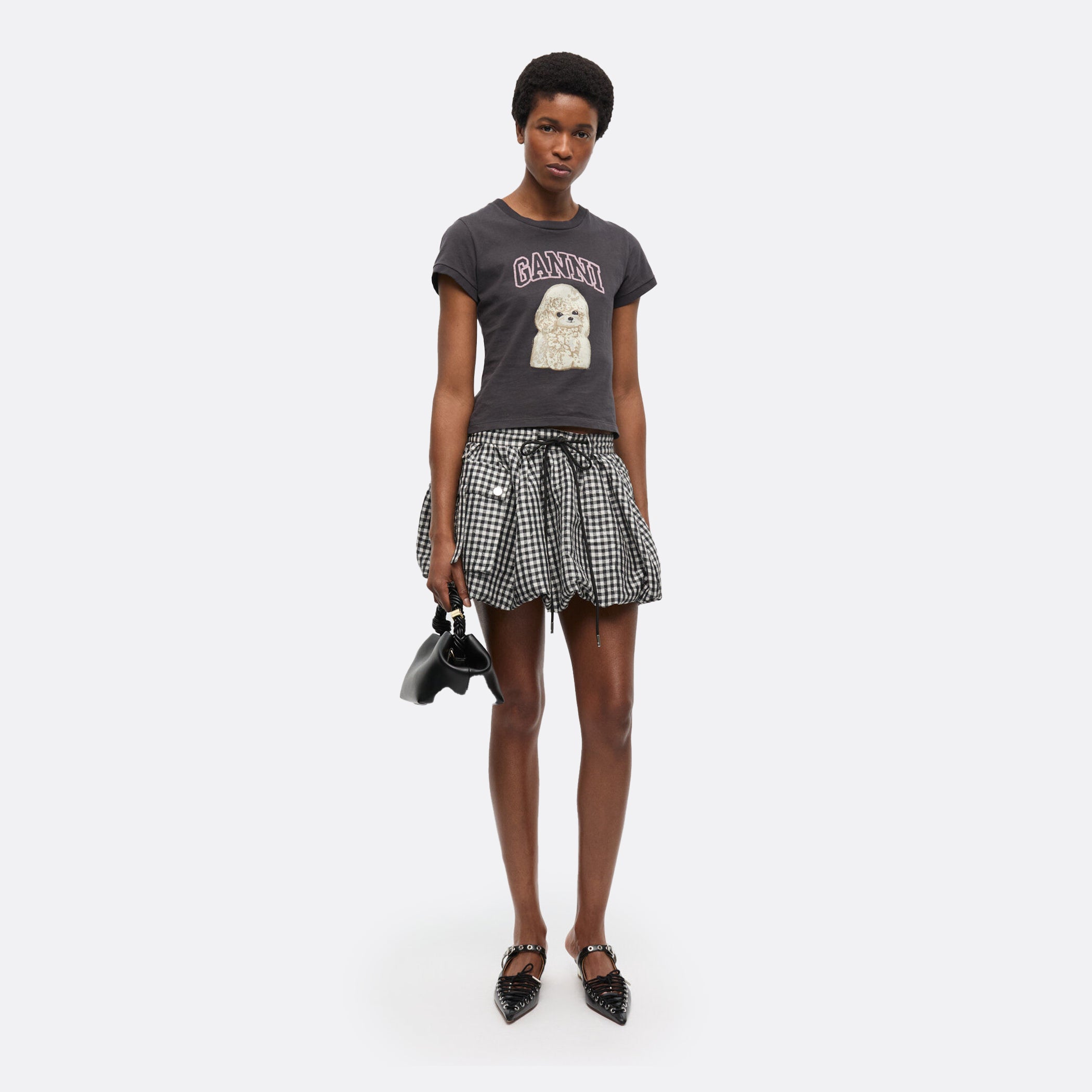 GANNI Basic Poodle Baby Fit T-shirt