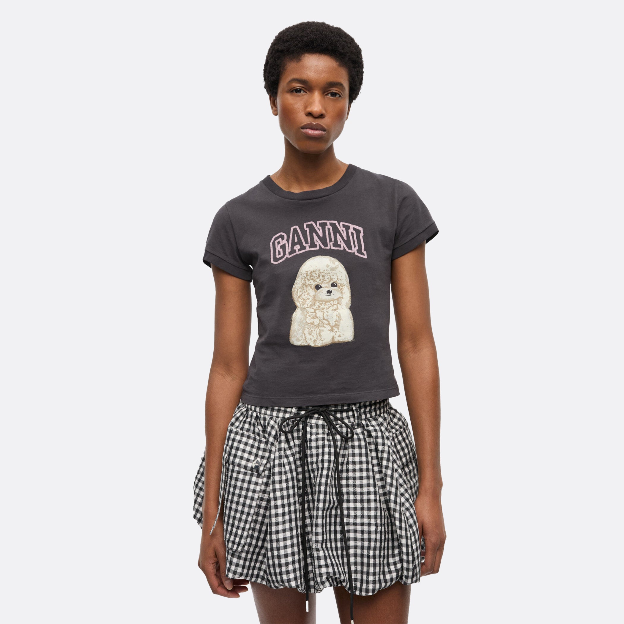 GANNI Basic Poodle Baby Fit T-shirt