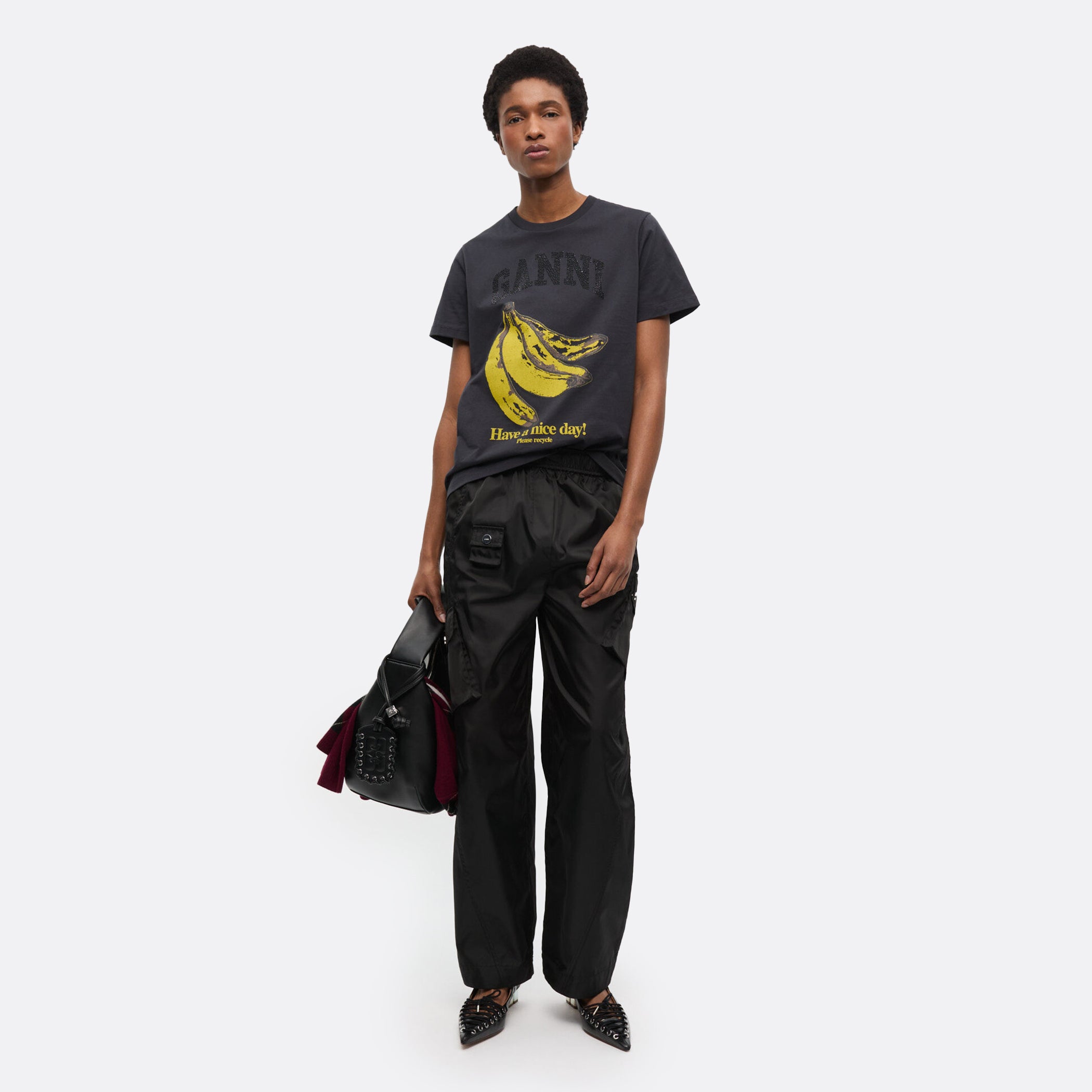GANNI Basic Banana Relaxed T-shirt
