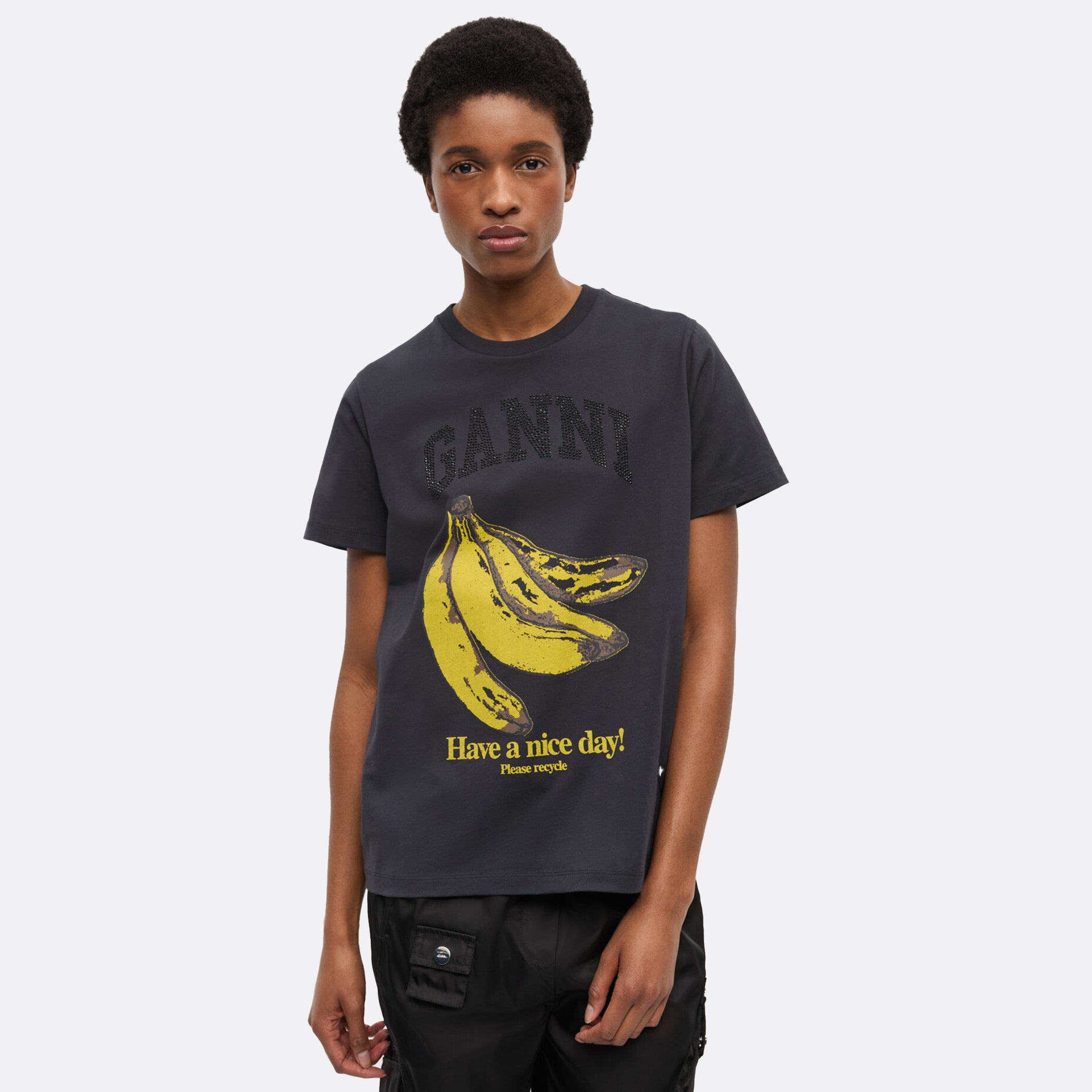 GANNI Basic Banana Relaxed T-shirt