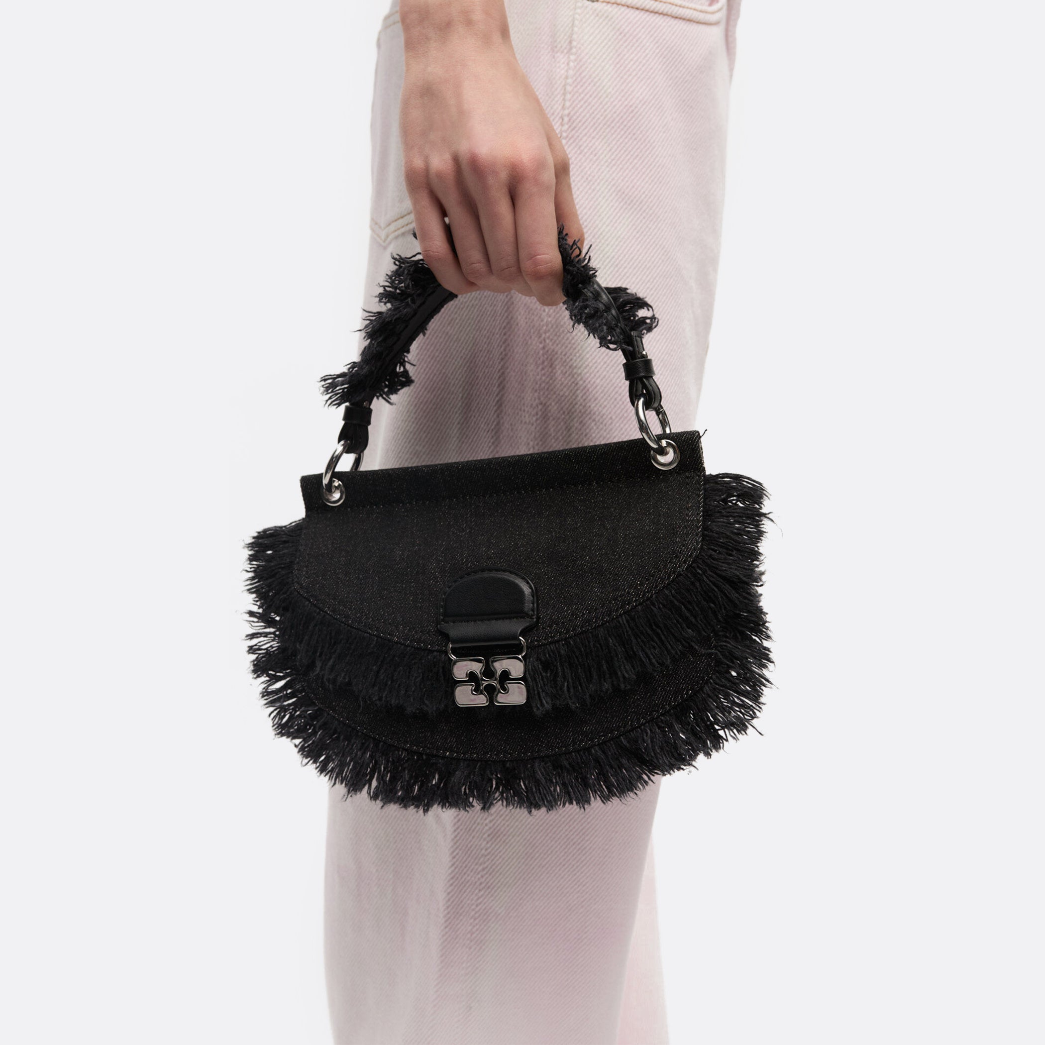 GANNI Denim Mini Apo-G Bag