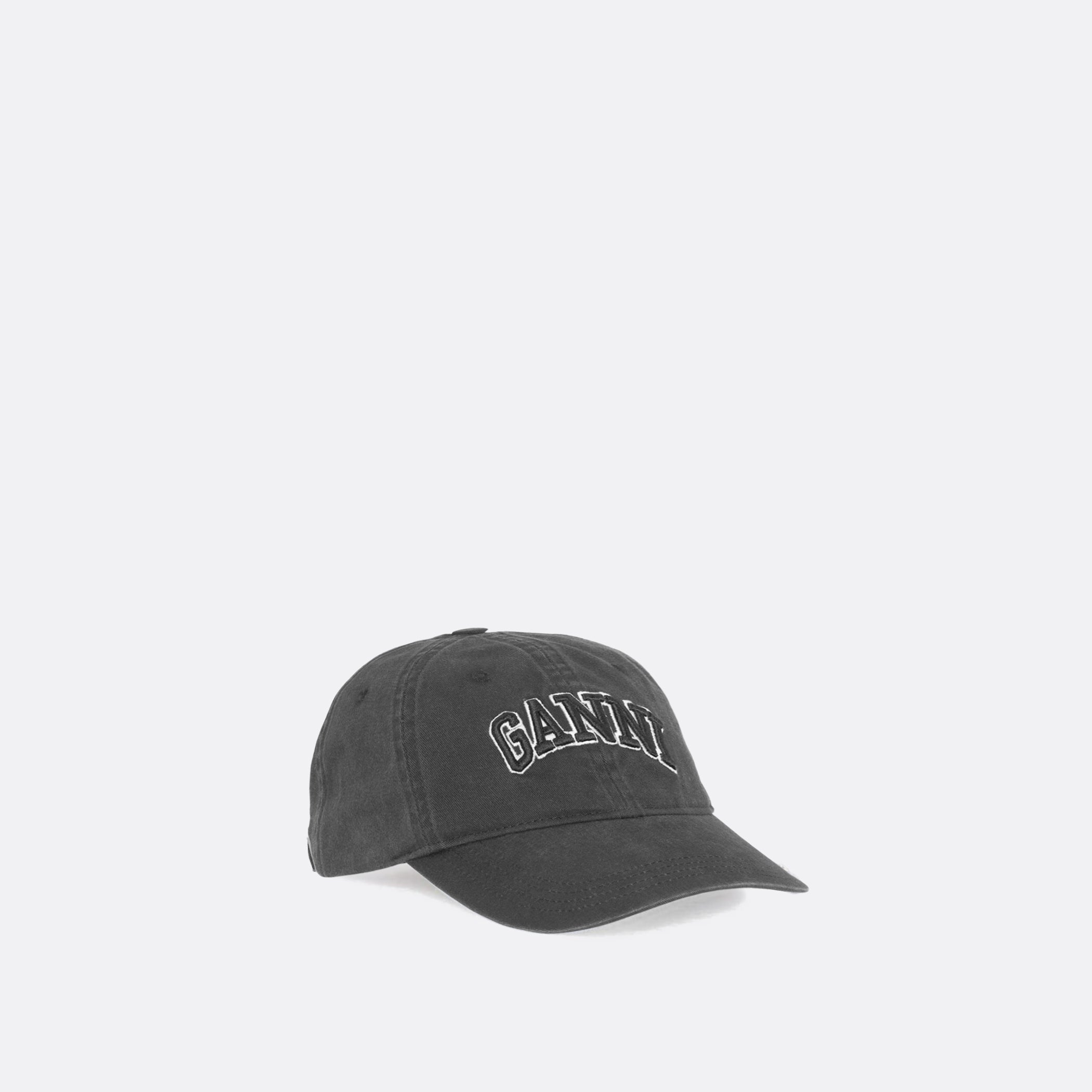 GANNI Washed Cotton Canvas Cap