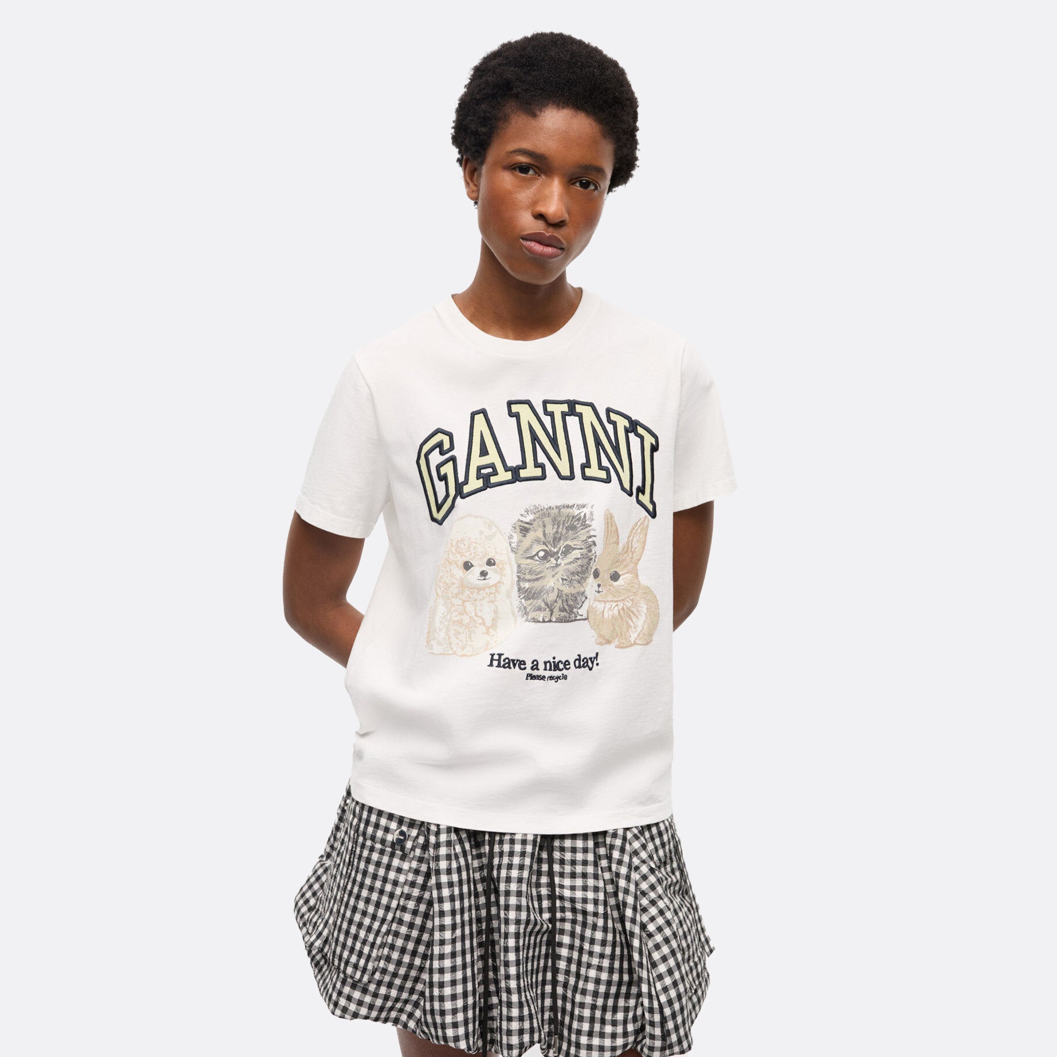 GANNI Basic Jersey Animals Relaxed T-shirt