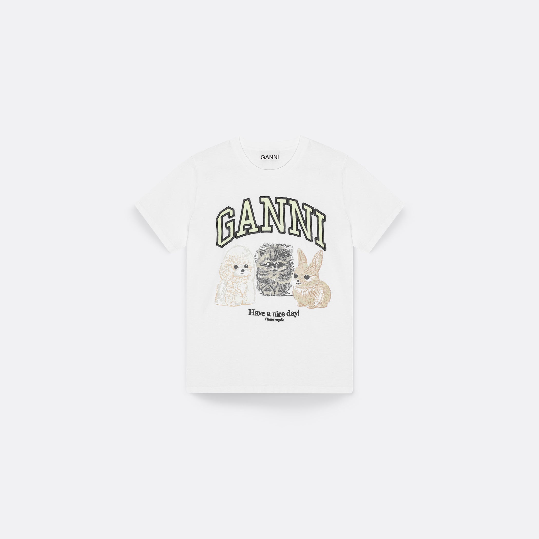 GANNI Basic Jersey Animals Relaxed T-shirt