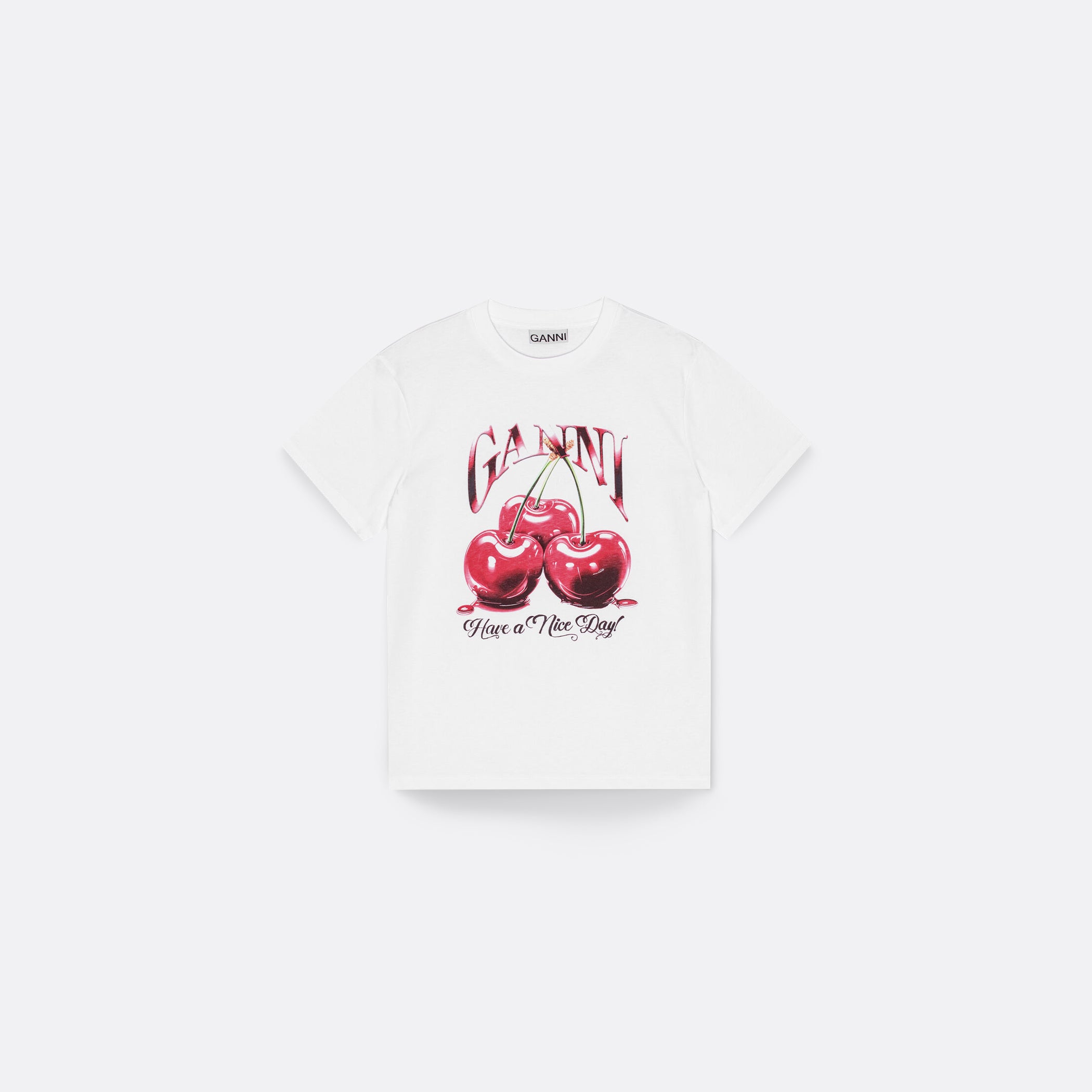 GANNI Basic Jersey Cherry Relaxed T-shirt