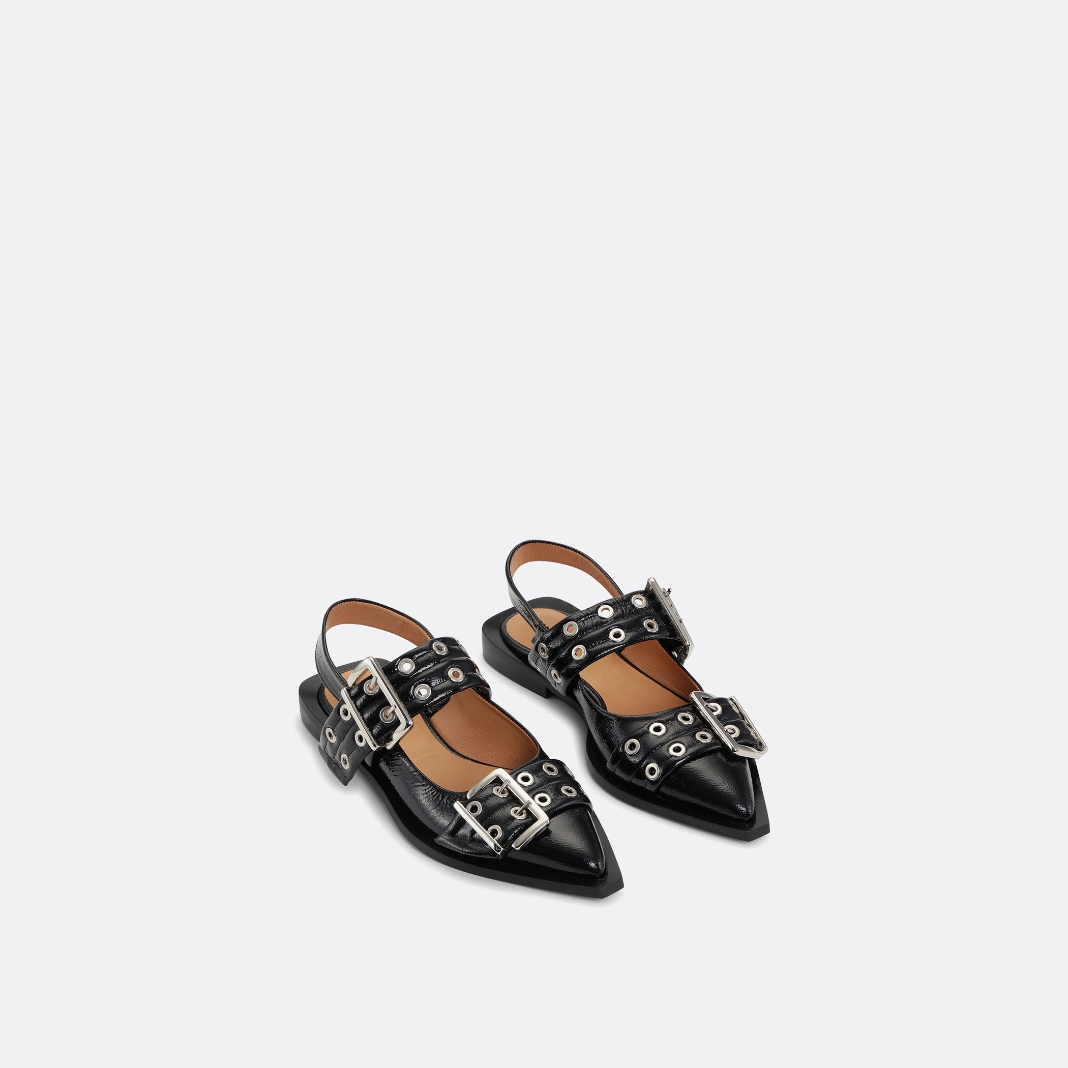 GANNI Feminine Buckle Ballerina