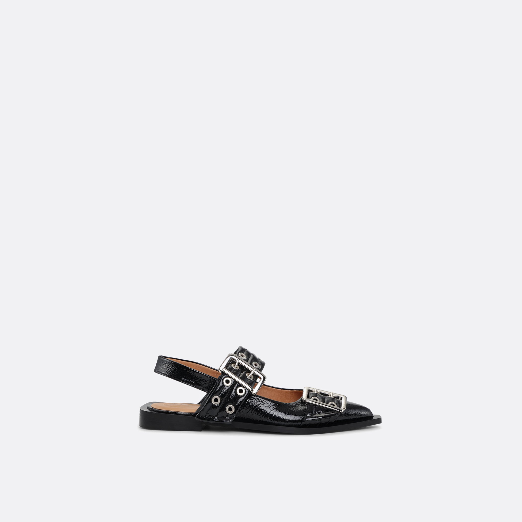 GANNI Feminine Buckle Ballerina