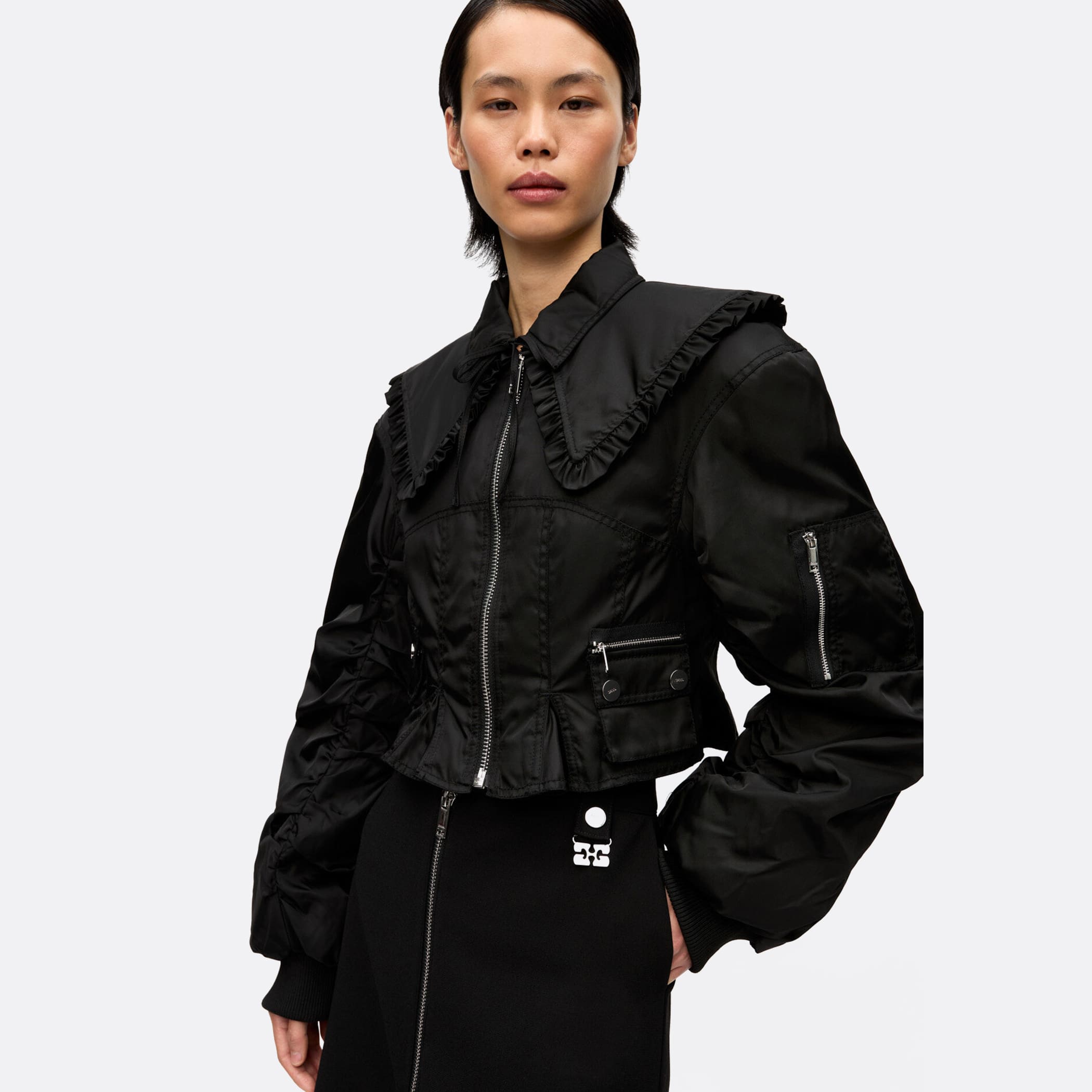 Duchesse Nylon Fitted Jacket