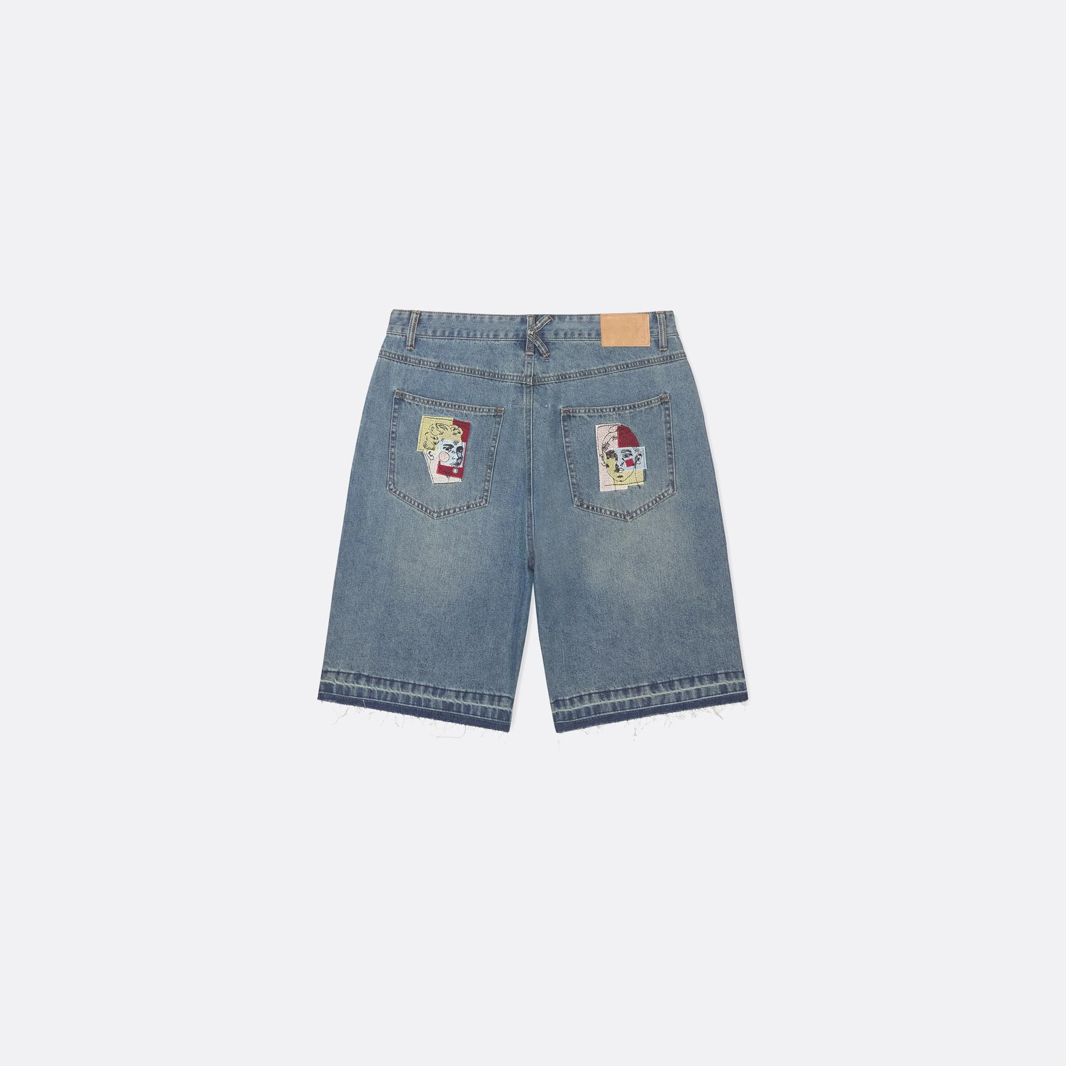 ELLIS ROSCH KidSuper Face Patchwork Baggy Shorts