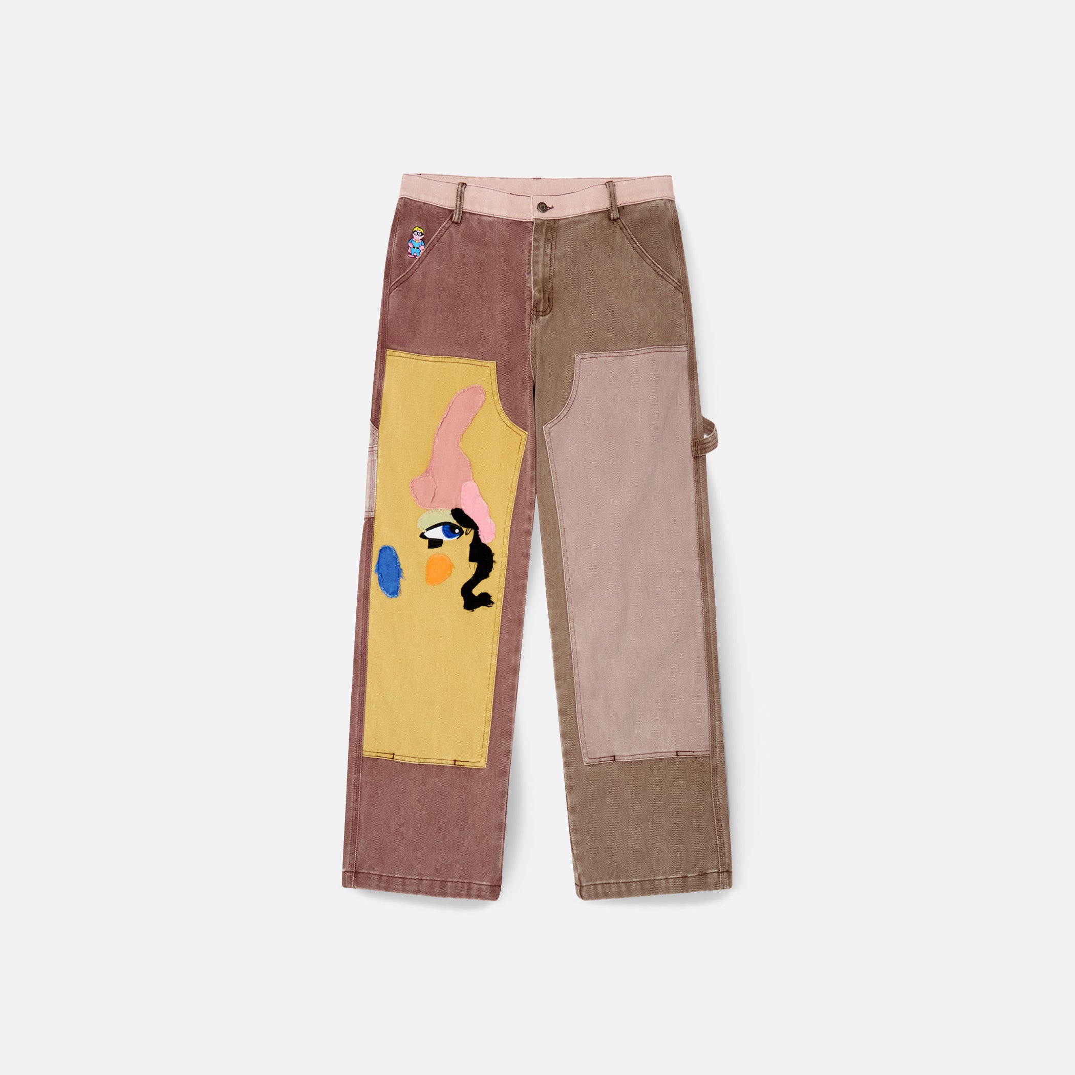 ELLIS ROSCH KidSuper Patchwork Face Double Knee Pants