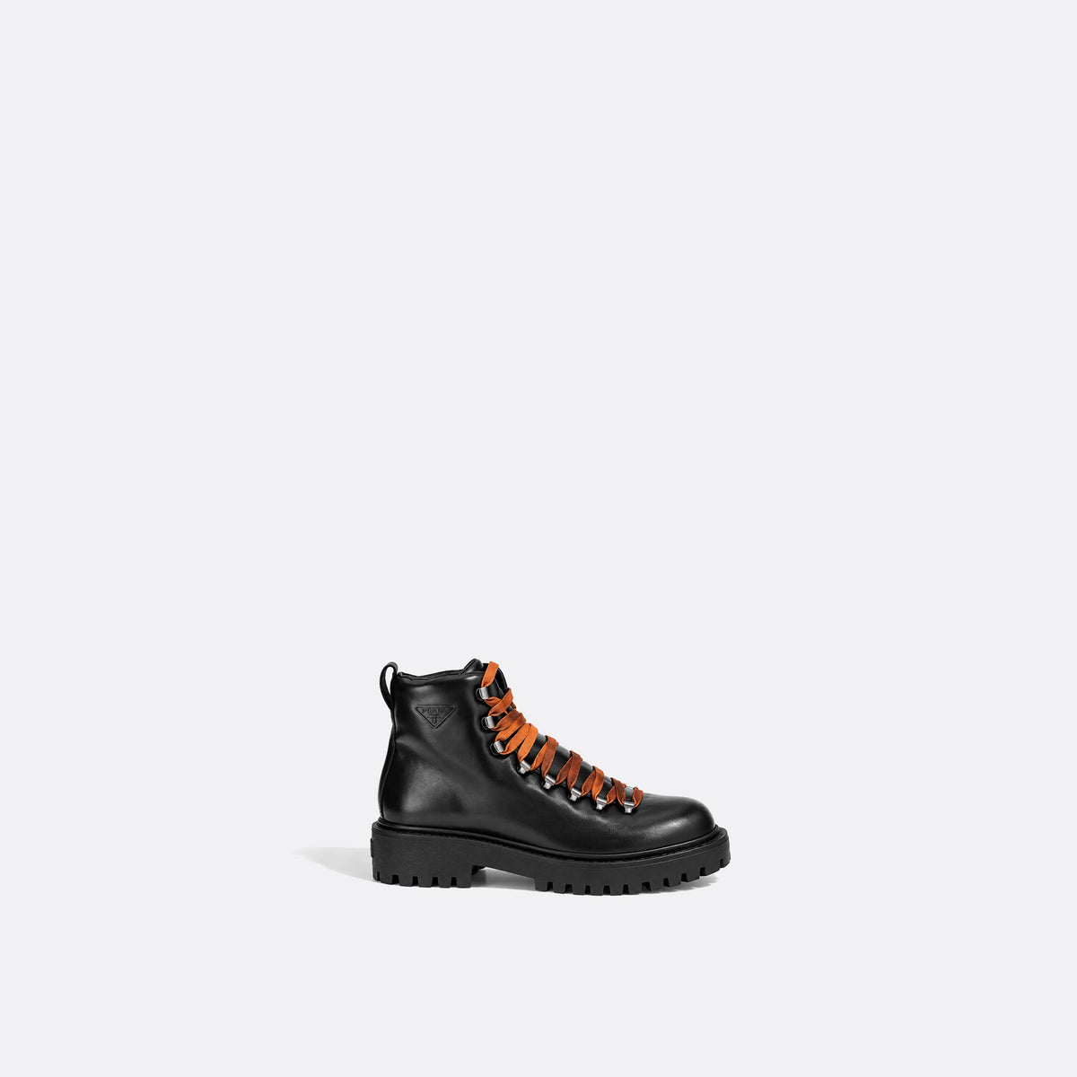 Leather Lace-Up Ankle Boots from Prada 