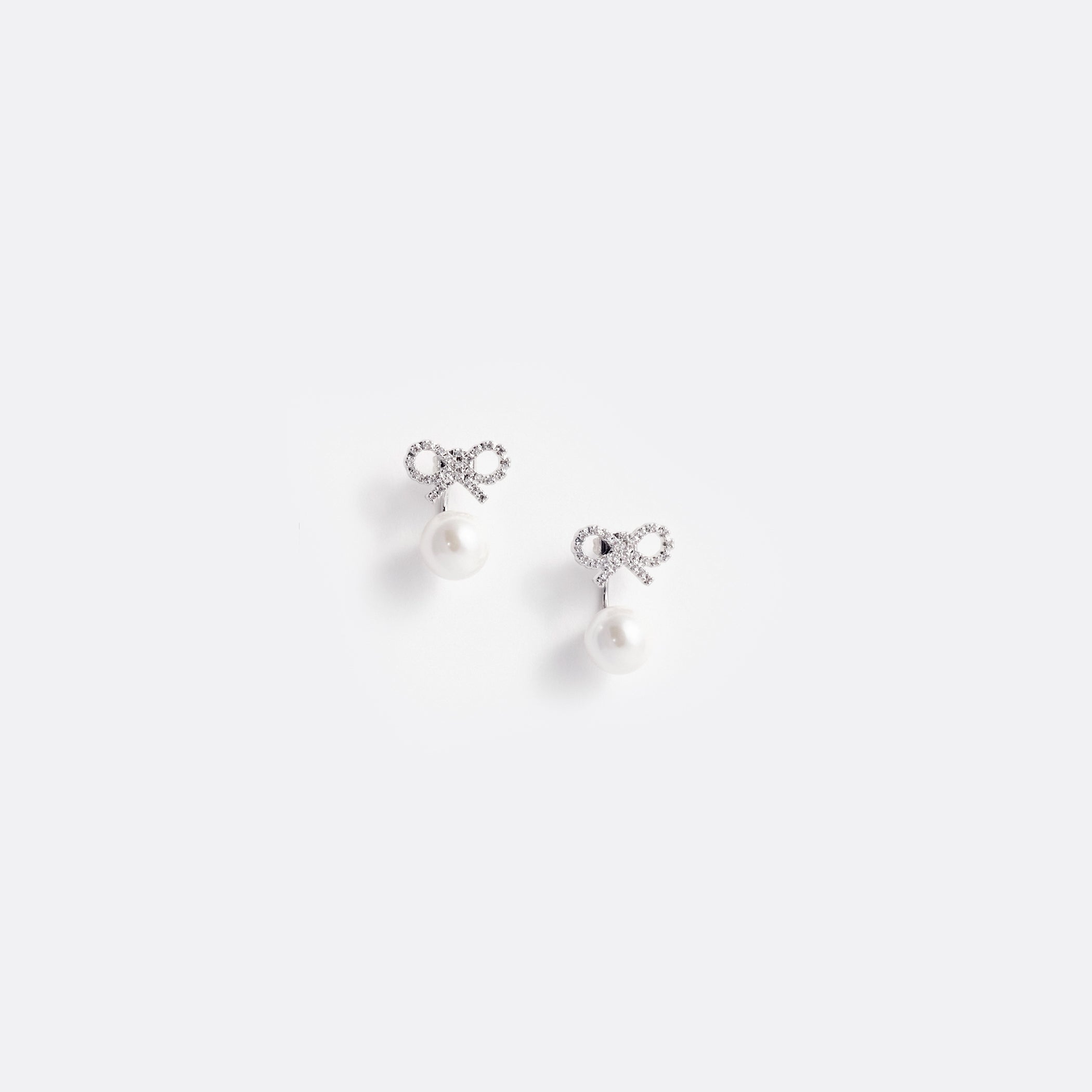 SELF-PORTRAIT_ELLIS-ROSCH_Crystal Bow Pearl Jacket Earrings