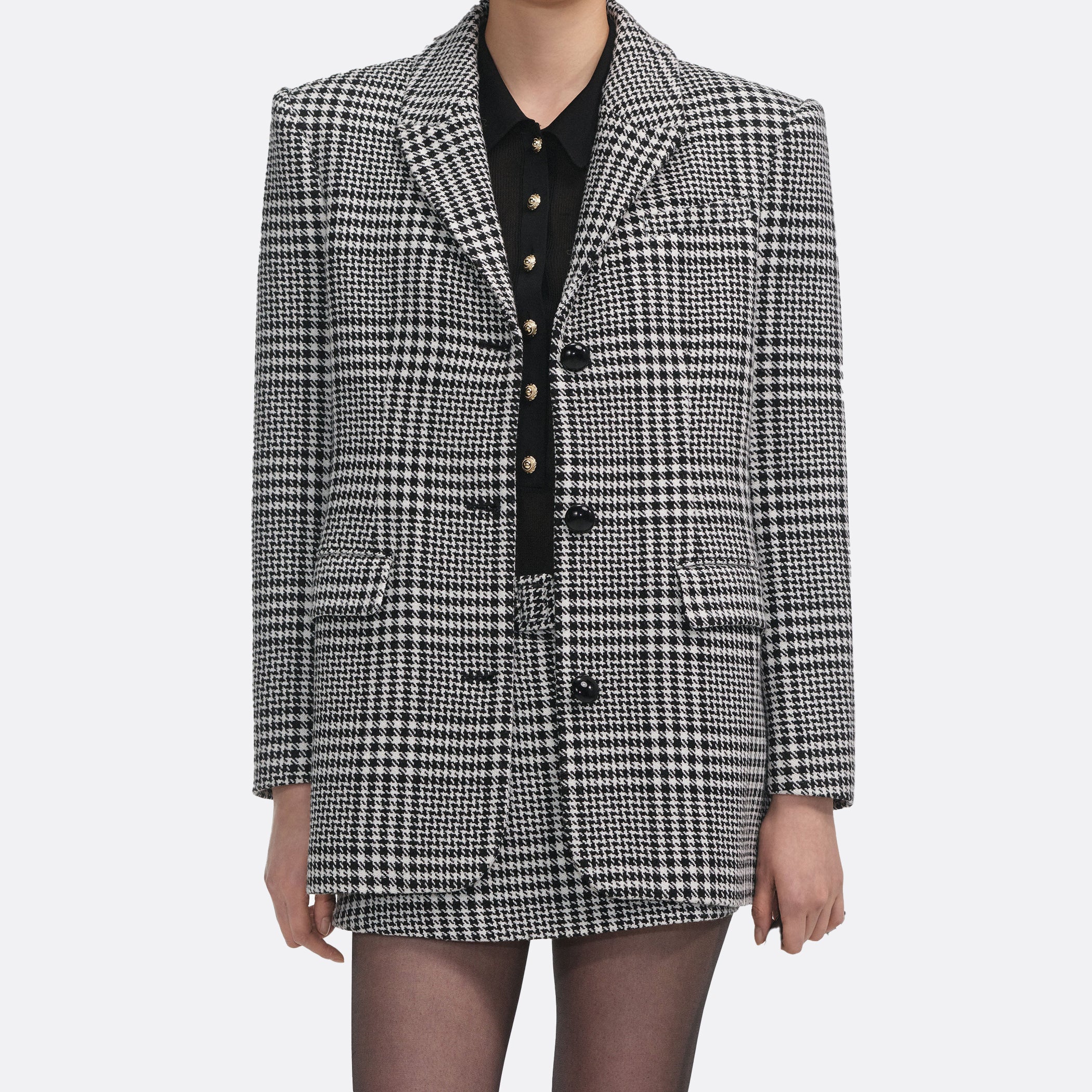 Self-Portrait ELLIS ROSCH Houndstooth Blazer