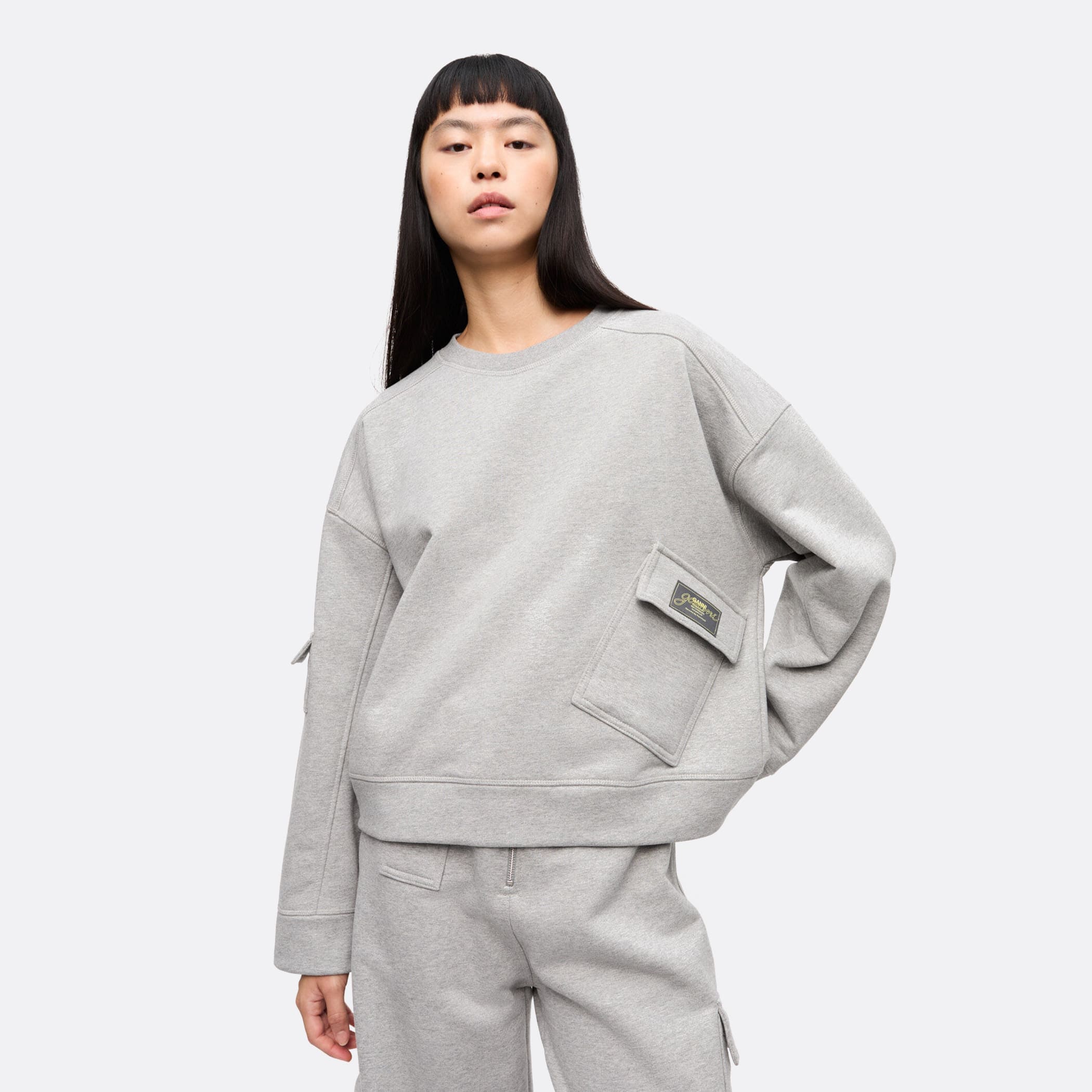 ELLIS ROSCH GANNI Terry Drop Shoulder Sweatshirt